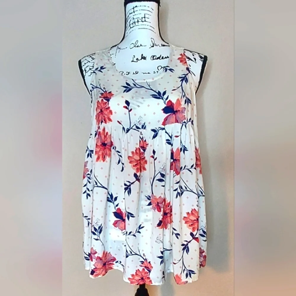 Living Doll Floral Flowy Tank-NWT - Picture 1 of 10